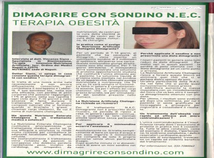 la Repubblica - dimagrire dieta sondino NEC